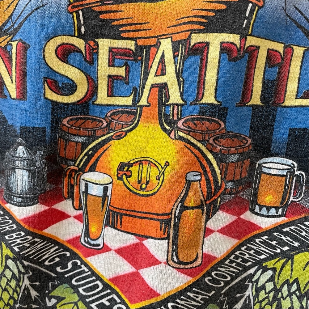 Institute for brewing reigns in the flavor Seattle 97 shirt gray vintage large - Picture 4 of 12
